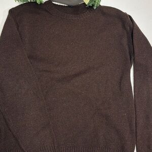 Dark Brown Crew Neck Sweater